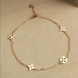 Rose Gold Plated Monogram Forever Love Bra…